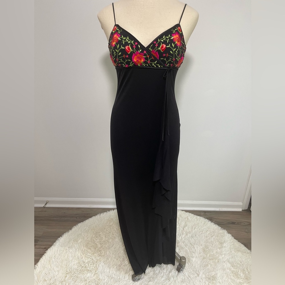 Vintage Y2K De Laru Spaghetti Strap Maxi Formal Dress, Size 11/12 Juniors